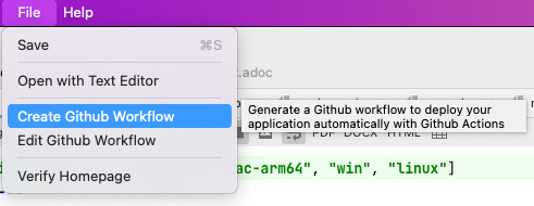 github add workflow