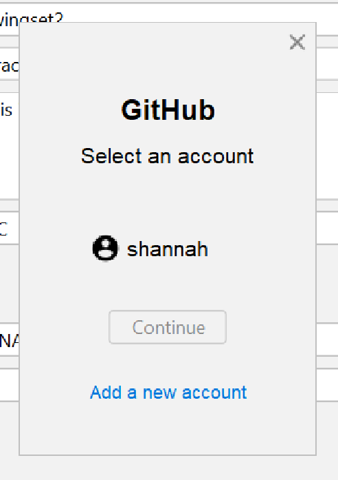 publish select github account