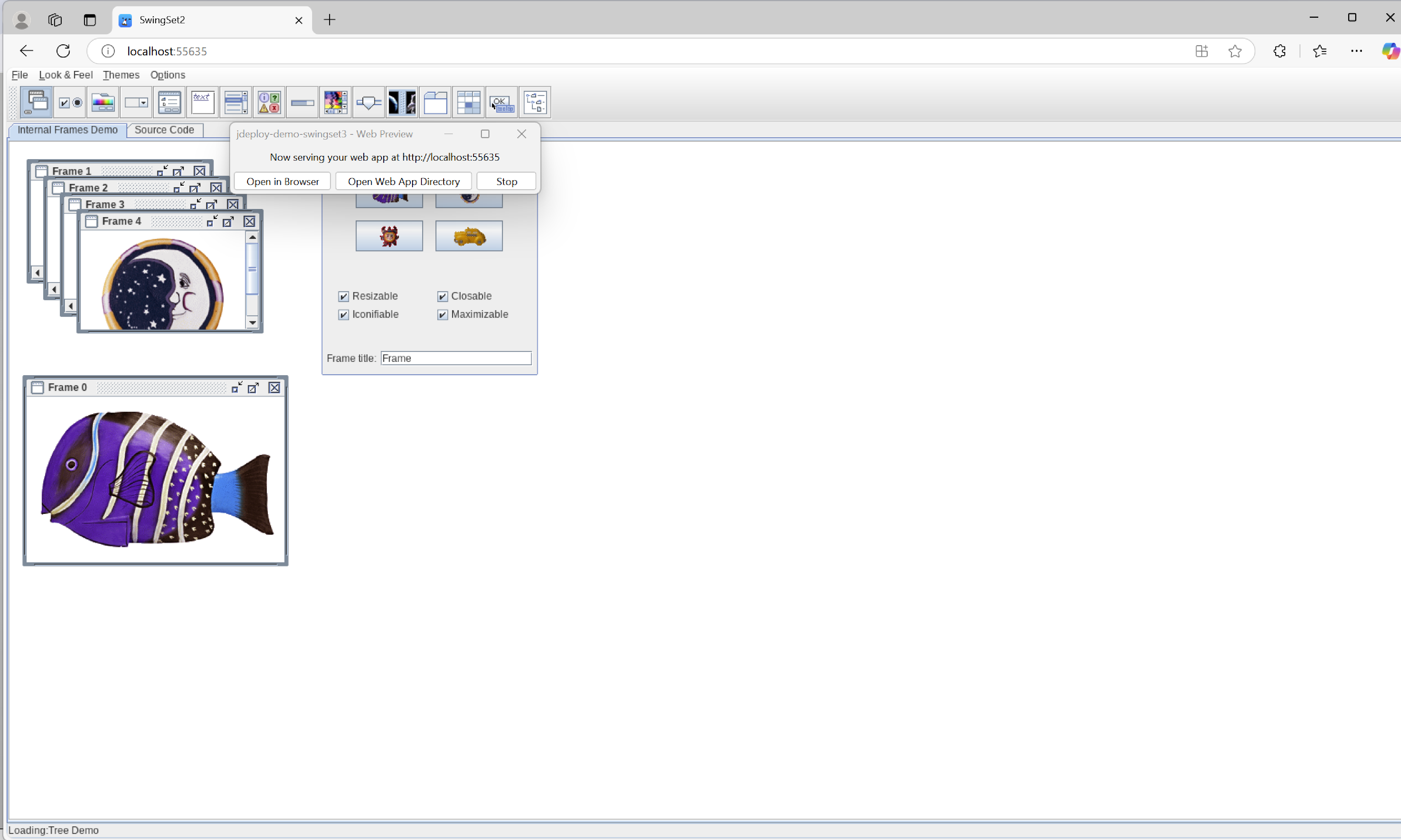 swingset2 in browser